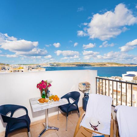 Penthouse With Seaview Terrace Apartman San Pawl il-Baħar Kültér fotó