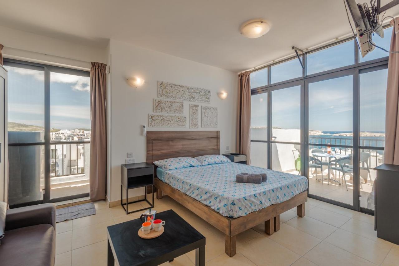 Penthouse With Seaview Terrace Apartman San Pawl il-Baħar Kültér fotó