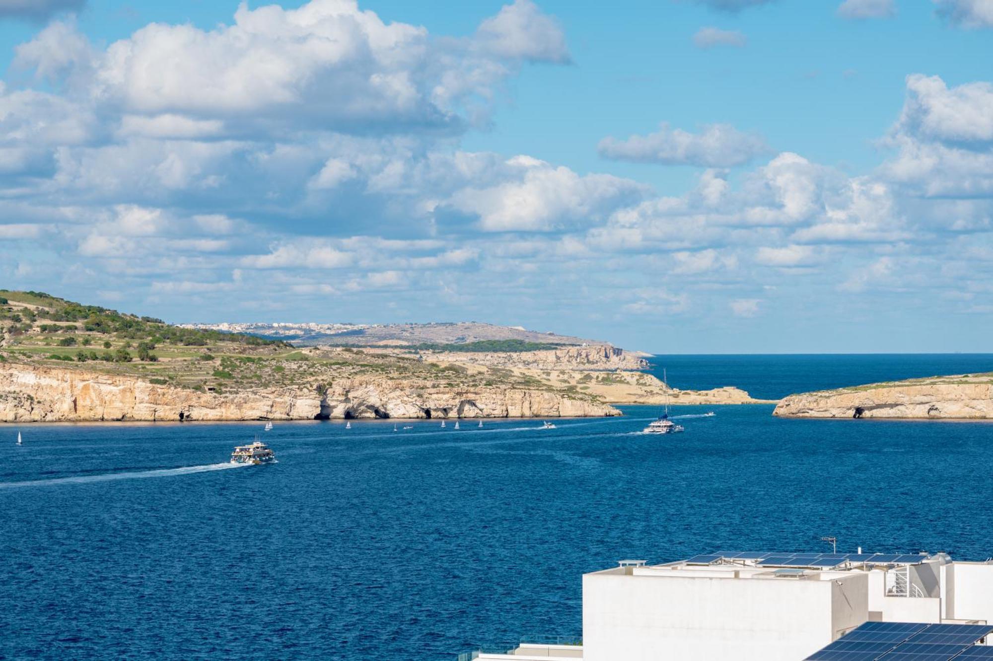 Penthouse With Seaview Terrace Apartman San Pawl il-Baħar Kültér fotó